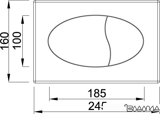 Панель смыва Styron STY-801-2