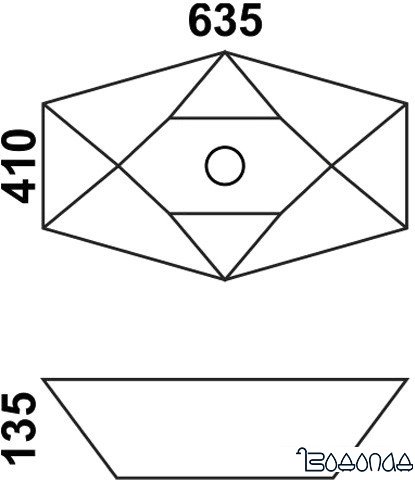 Умывальник Melana MLN-78125 63.5x41