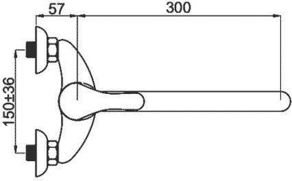 Смеситель Rubineta P-12/G Star (P2GK01)