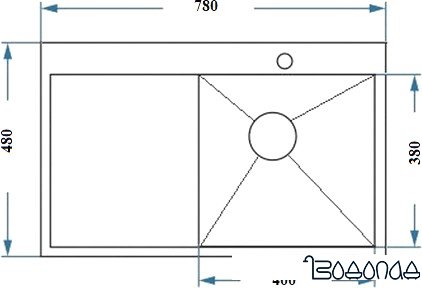 Кухонная мойка Asil AS 3071 (правая, матовая, 1 мм) Кухонная мойка Asil AS 3071 (правая, матовая, 1 мм)
