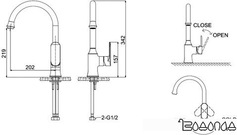 Смеситель Bravat Opal F7125183CP