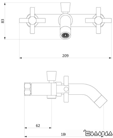 Смеситель RedBlu Neo Classic 281000000