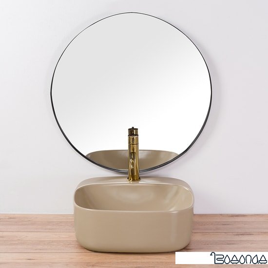 Умывальник Rea Luiza 42 (бежевый матовый) фото 3