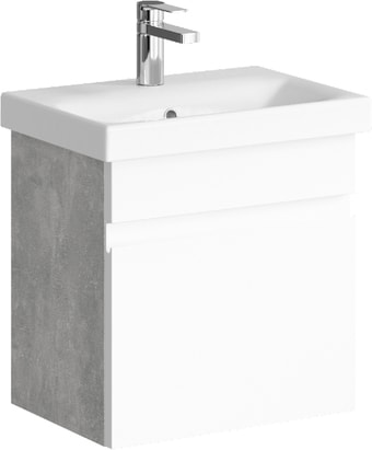 Aqwella Тумба Smart 50 SRT0105BS с умывальником Moduo Slim UM-MOD50SL/1