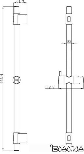 Душевая штанга Milardo SIM6500M17 фото 3