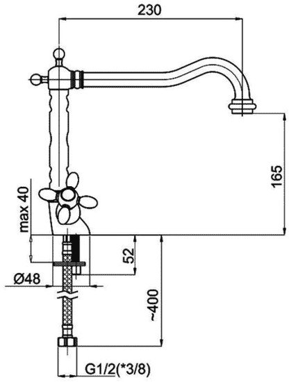 Смеситель Rubineta Toscana-33 (M8L006)