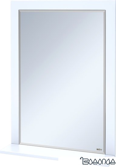 Мебель для ванных комнат Misty Зеркало Сахара-60 в раме белое