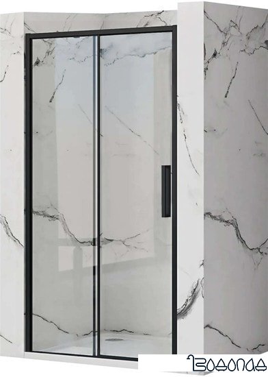 Душевая дверь Rea Rapid Slide 120 (черный/прозрачное стекло)