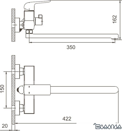 Смеситель Gappo G2250-8