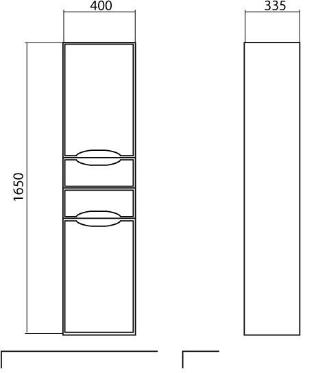 Аква Родос Шкаф-пенал Венеция 40 (венге)