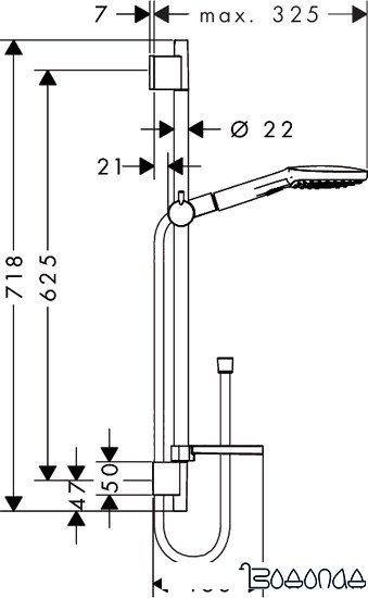 Душевой гарнитур Hansgrohe Raindance Select E 120 (26620400) фото 2