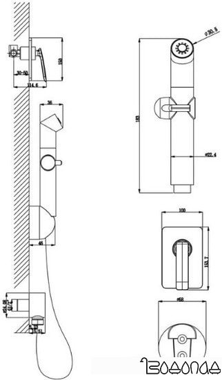 Гигиенический душ Lemark Bellario LM6819C