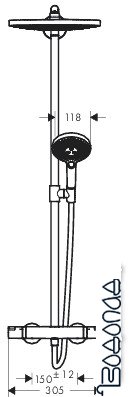 Душевая система Hansgrohe Raindance Select Showerpipe 360 [27133000]