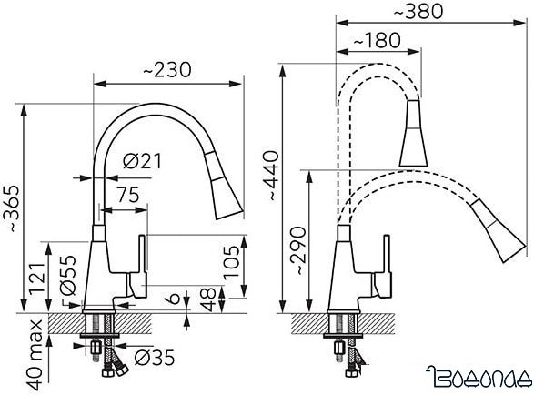 Смеситель Ferro Zumba II BZA42M фото 2