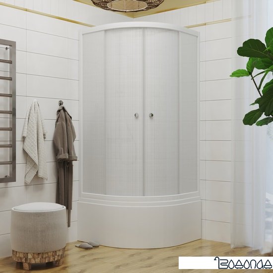 Душевой уголок Triton Стандарт Б1 90x90 (белый лен)