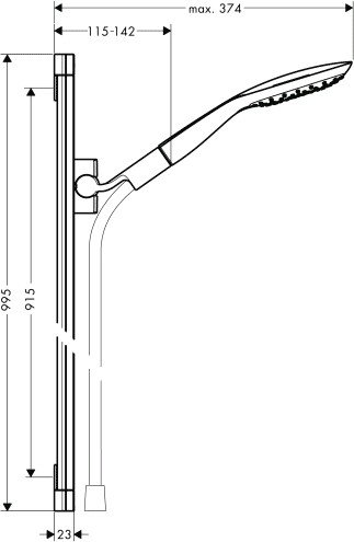 Душевой гарнитур Hansgrohe PuraVida Unica (27853400)