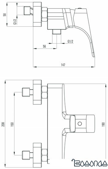 Смеситель Deante Hiacynt Nero BQH N40M