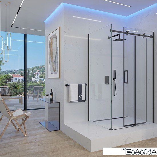 Душевой уголок Veconi RV-074B RV074B-120100-01-C4