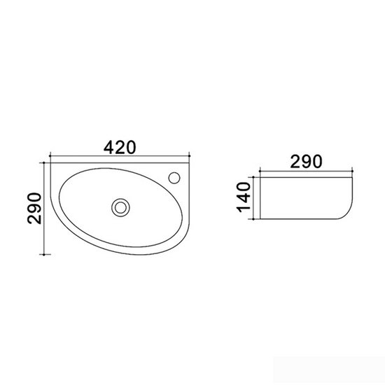 Умывальник Azario AZ-4519
