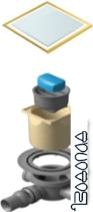 Трап/канал Pestan Confluo Standard Dry 3 White Glass Gold