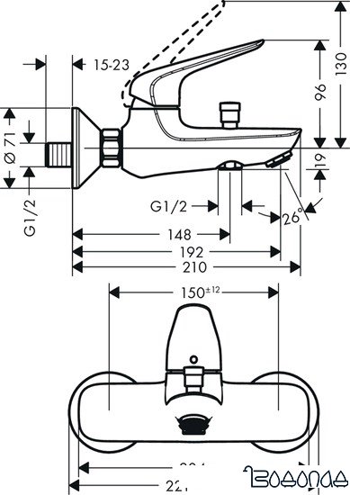 Смеситель Hansgrohe Novus 71040000