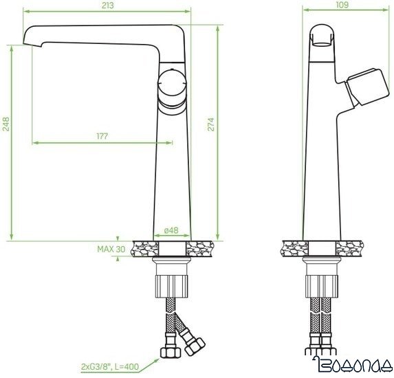 Смеситель Laveo Pretto BAO 765D