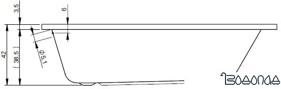 Ванна Riho Dola 160x70 (сножками)