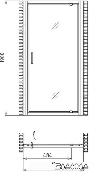 Душевая дверь Gemy Sunny Bay S28130 фото 4