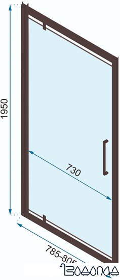 Душевая дверь Rea Rapid Swing 80 фото 4
