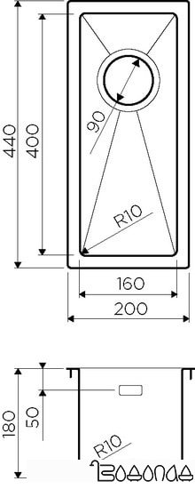 Кухонная мойка Omoikiri Taki 20-U/IF LG