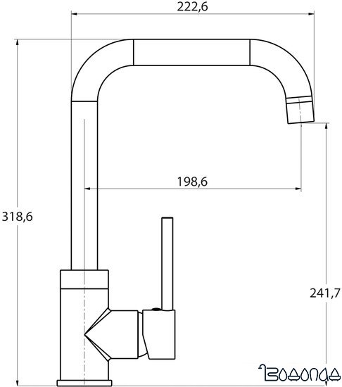 Смеситель Aquasanita Mirrus 5063 (альба) Смеситель Aquasanita Mirrus 5063 (альба)