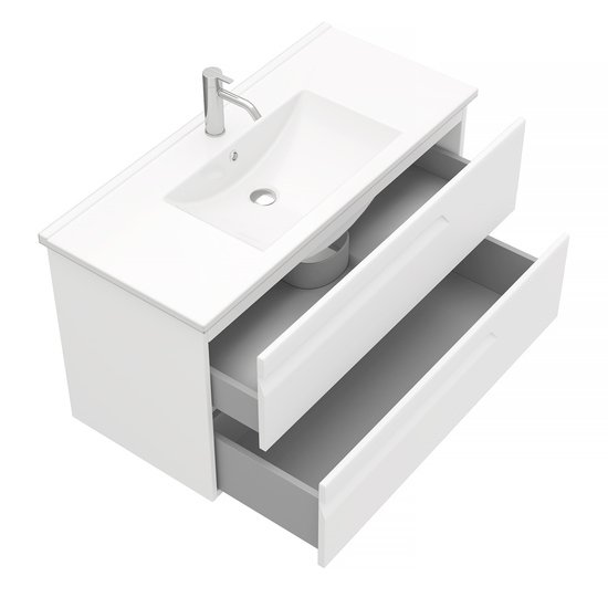 Laparet Тумба под умывальник Atlas 100 (белый матовый) фото 2