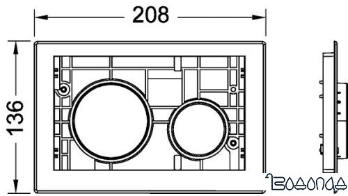 Tece Клавиша модульной системы Loop 9240684 (пергамон)
