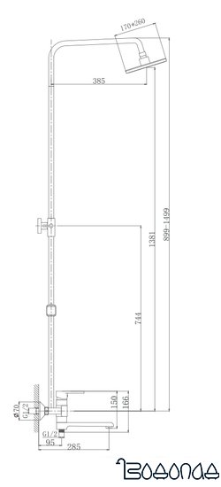 Душевая система Haiba HB2424 (хром)