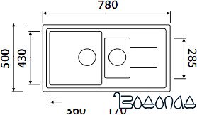 Кухонная мойка Kaiser KG2M-7850 (песочный)