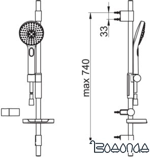 Душевой гарнитур Oras Hydractiva 423