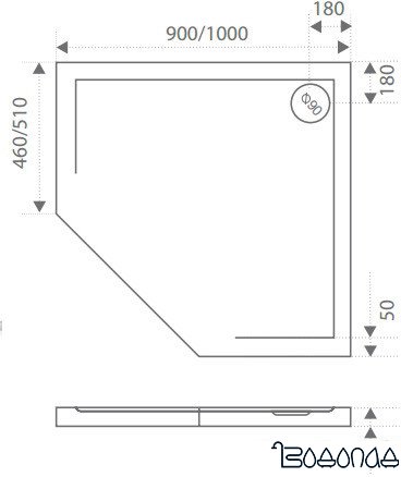 Душевой поддон Good Door Пента 90x90