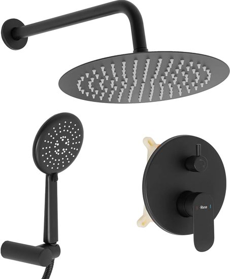 Душевая система Rea Hyper Black matt P2002