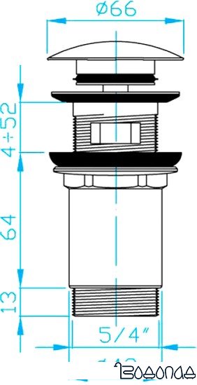 Донный клапан Plast Brno EUVCR02