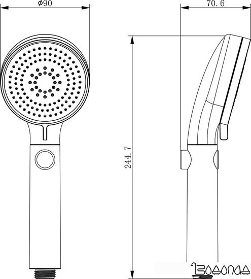 Душевая лейка Lemark LM0818CW