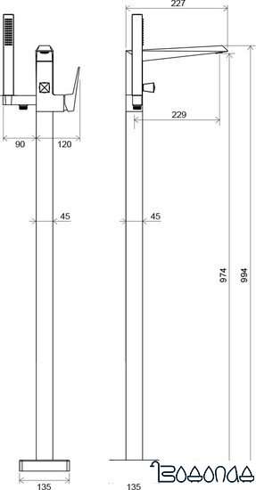 Смеситель Ravak FM 081.00 [X070079] фото 2