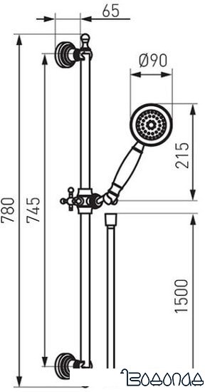 Душевой гарнитур Ferro Retro N160 фото 2