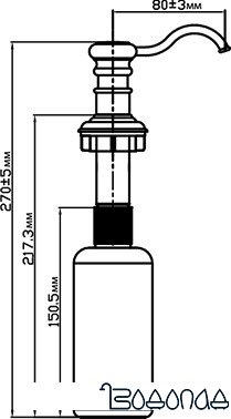 Дозатор для жидкого мыла Omoikiri ОМ-01-CH (шампань) фото 2