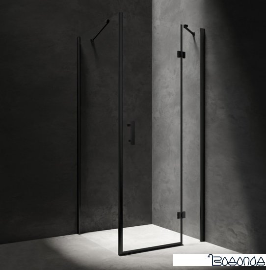Душевой уголок Omnires Manhattan ADC90X-ABLTR + ADR90X-BLTR фото 1