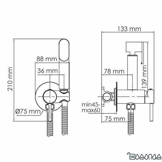 Гигиенический душ Wasserkraft A70638
