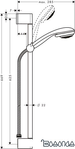 Душевой гарнитур Hansgrohe Crometta 85 (27763000)