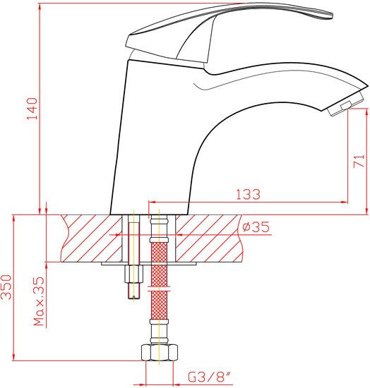 Смеситель Cron CN1021 (хром)