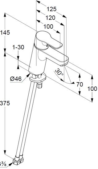 Смеситель Kludi Pure & Easy 370280565 (хром)