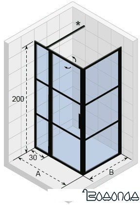 Душевой уголок Riho Grid GB203 110x90