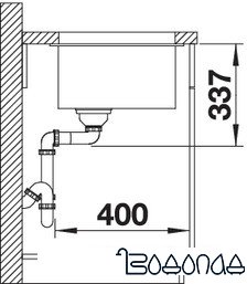 Кухонная мойка Blanco Subline 800-U (антрацит)